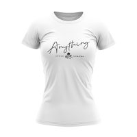 T-Shirt damski Anything - White