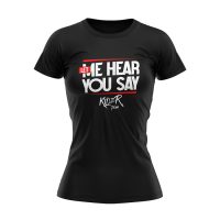 T-Shirt damski Let Me Hear You Say - Black