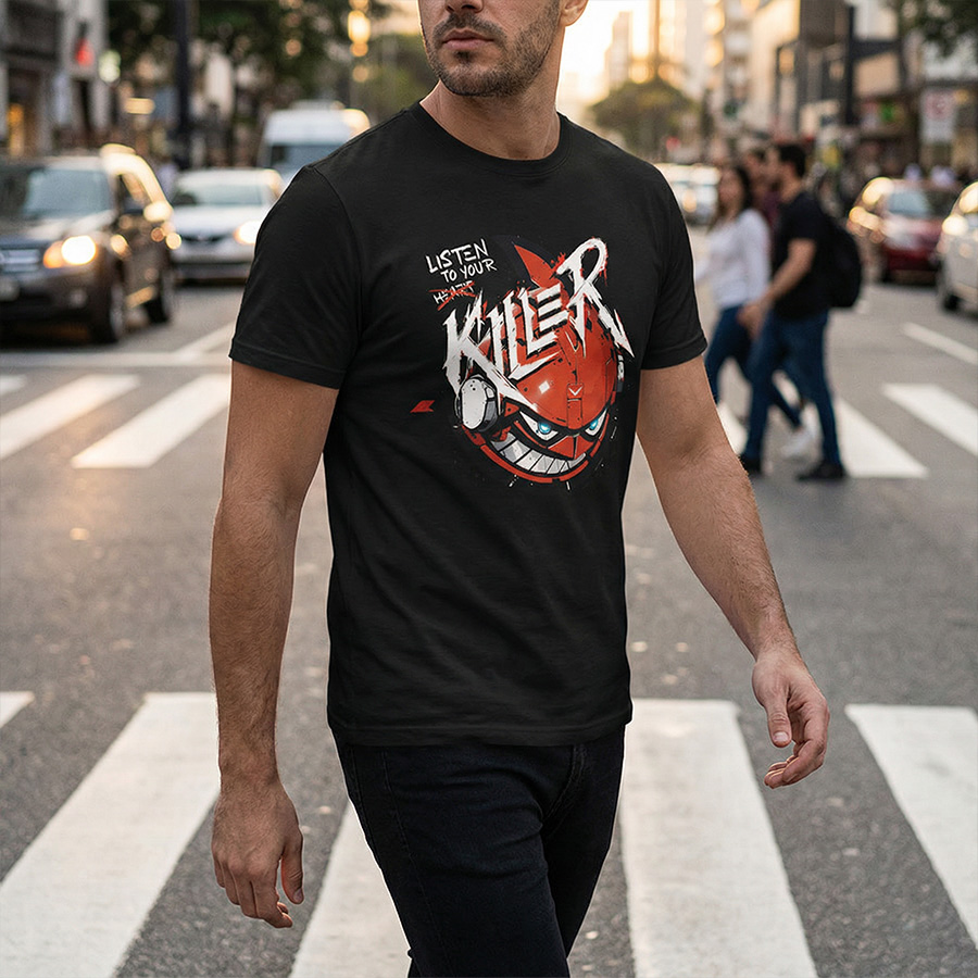 T-Shirt Listen To Your Killer - White