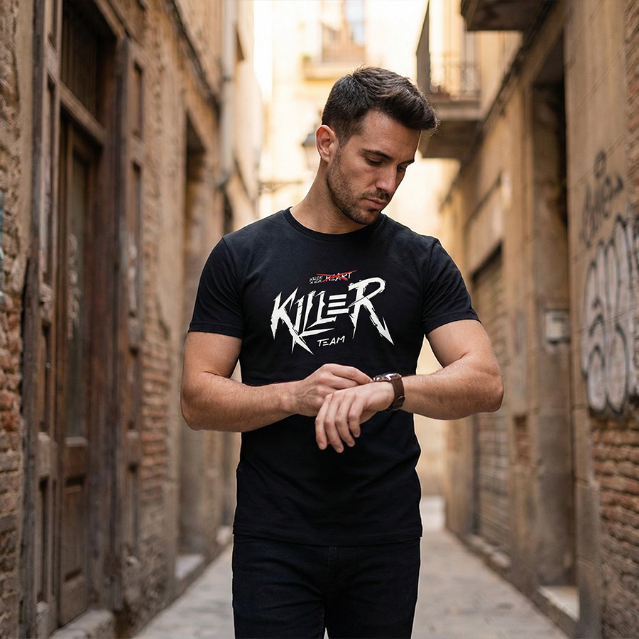 T-Shirt Listen To Your Killer Team- Black