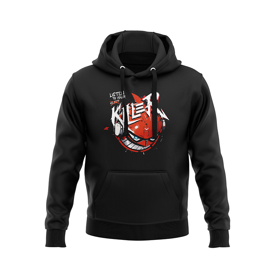 Bluza z kapturem Listen To Your Killer - Black