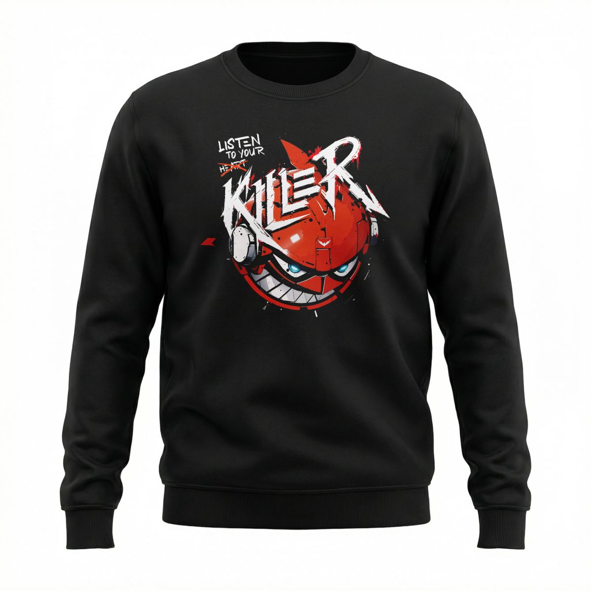 Bluza bez kaptura Listen To Your Killer - Black
