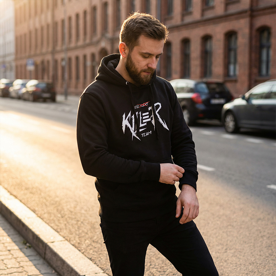 Bluza z kapturem Listen To Your Killer Team - Black