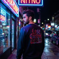 Bluza bez kaptura Lose Control - Black
